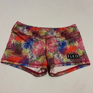 Fleo x Barbella collaboration red feathers OG booty shorts M